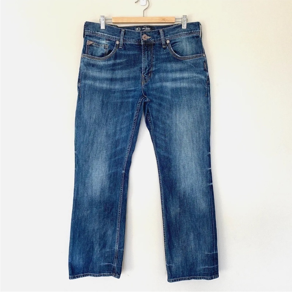 Silver Jeans EMC Denim Men's Nash Straight Leg Jeans 36x32 (Meas. 35X30.5)